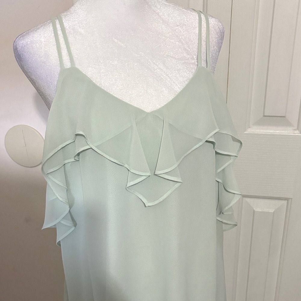 BCBGeneration Light Green Ruffle Mini Dress - Picture 4 of 4